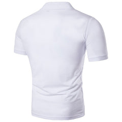 Men’s British Style Solid Color Polo Shirt – Timeless Comfort for Daily Wear - YanaChi Store