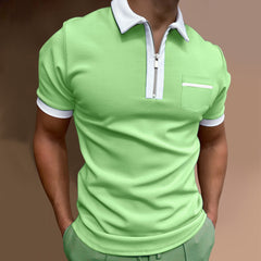 Men's Cotton Polo T-Shirt – Slim Pocket Design, European & American Style - YanaChi Store