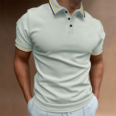 Men's Slim Fit Striped Short-Sleeve Shirt – Perfect Blend of Style and Comfort - YanaChi Store