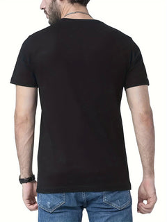 Men's African Roots Map Print T-Shirt – Round Neck Short Sleeve - YanaChi Store