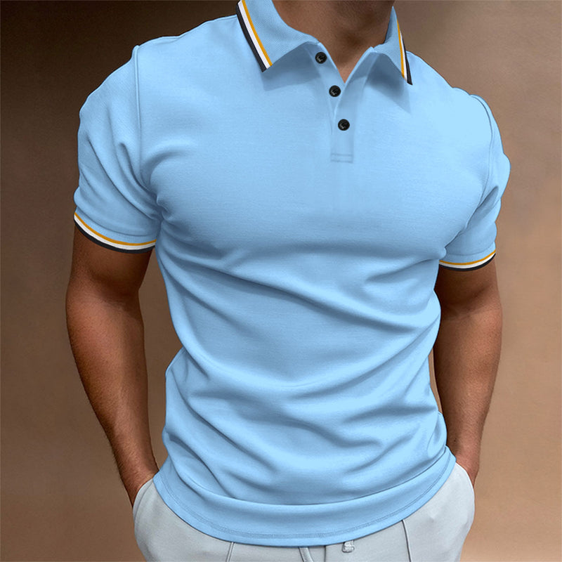 Men's Slim Fit Striped Short-Sleeve Shirt – Perfect Blend of Style and Comfort - YanaChi Store