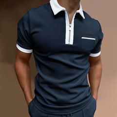 Men's Cotton Polo T-Shirt – Slim Pocket Design, European & American Style - YanaChi Store